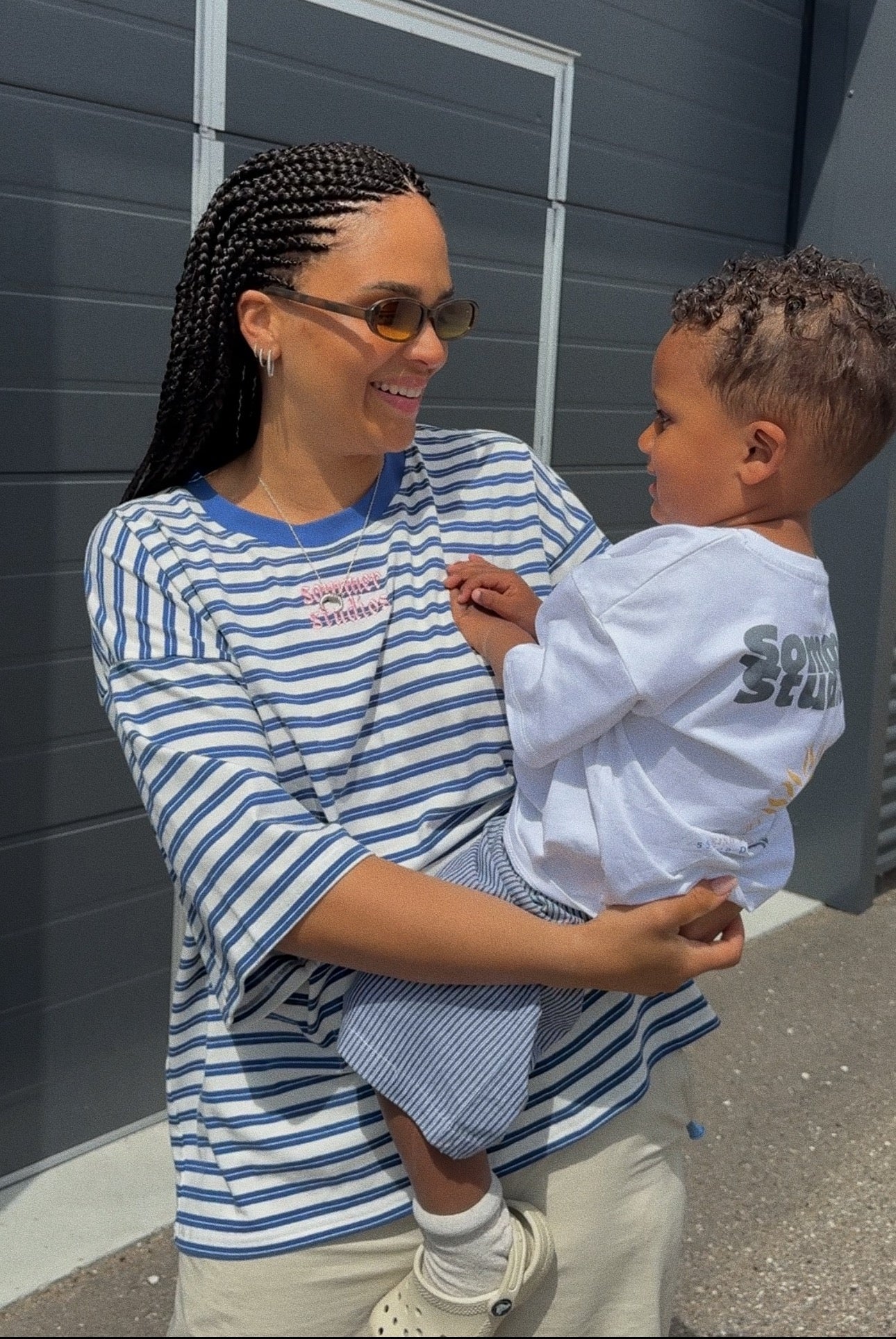 Stripe logo tee